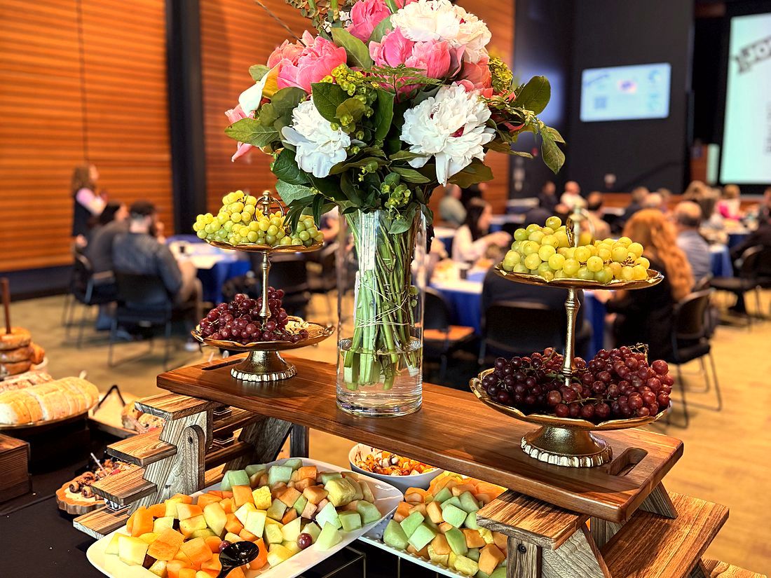 Catered breakfast at a corporate event