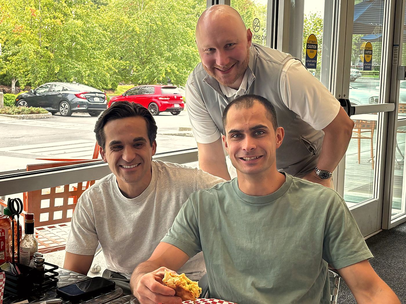 Big Tex Club members in the café