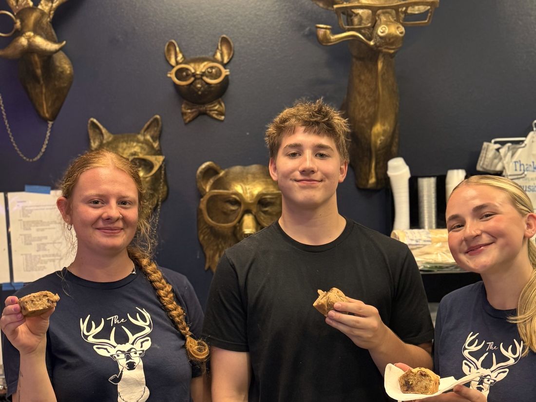 The Texan crew in deer shirts